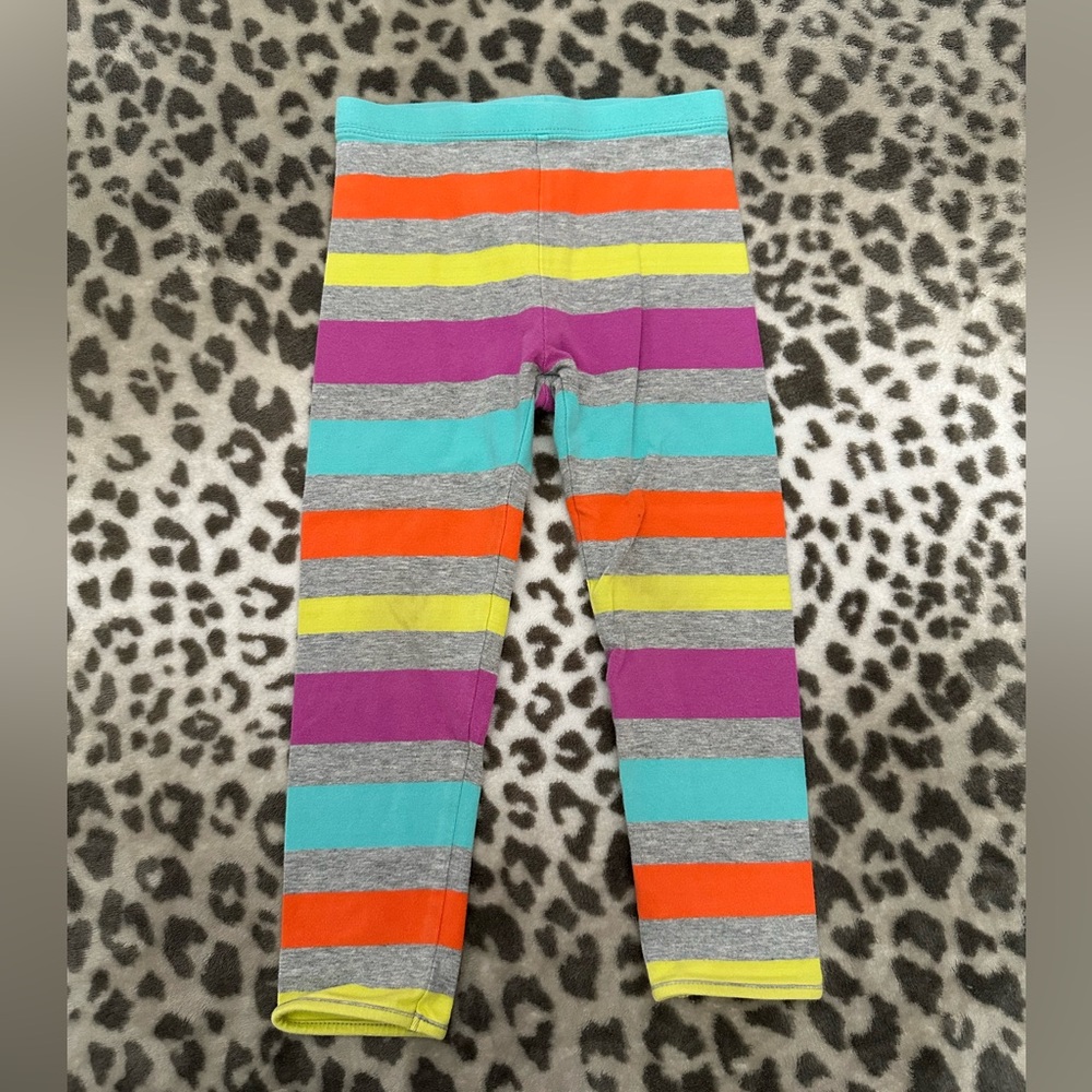 babyGap Playtime Favorites Striped Leggings in Gray Size Toddler 3 Years